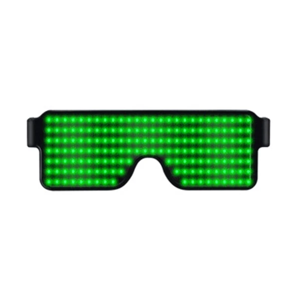 LED Lighted Glasses USB Rechargeable 8 Patterns Luminous Eyeglasses for Daily Decoration Bar Club KTV Party Costumes