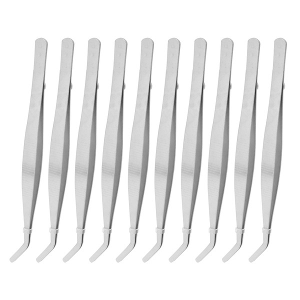 10PCS Stainless Steel Tweezer Curved Nippers Tools DIY Succulent Gardening Tools