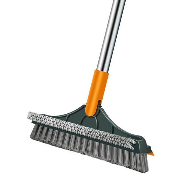 3 in 1 Floor Scrub Brush with Long Handle 120° Rotating Shower Floor Scrubber Household Cleaning Brush for Bathroom Kitchen