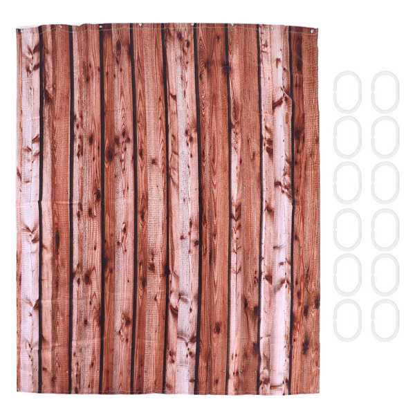 Bathroom Shower Curtain with 12 Rings Waterproof Thicken Bath Curtain Accessory for Home150x180cm