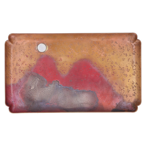 Red Copper Serving Plate Japanese Style Tea Tray Kung Fu Teaware Household Kitchen Accessory