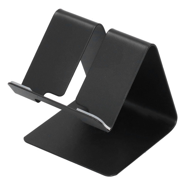 Cell Phone Holder Aluminum Alloy Lightweight and Portable Desk Phone Stand for Mobile Phones and TabletsBlack
