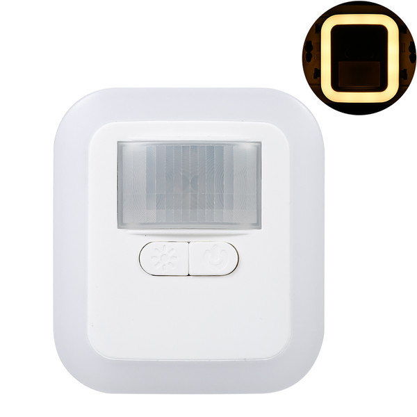 LED Plug-in Motion Sensor Light Wall Night Lamp with Brightness & 30s/60s/90s/120s Lighting Time Adjustable for Living Room Bedroom Stairs AC110-240V