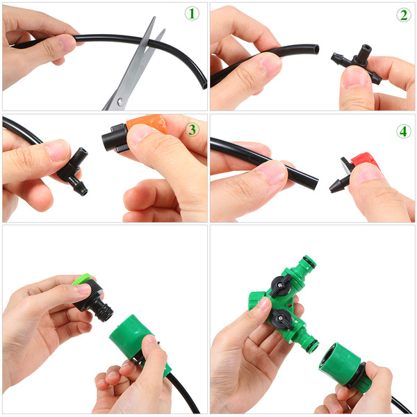 DIY Saving Water Automatic Micro Drip Irrigation System Garden Greenhouse Irrigation Spray Self Watering Kits