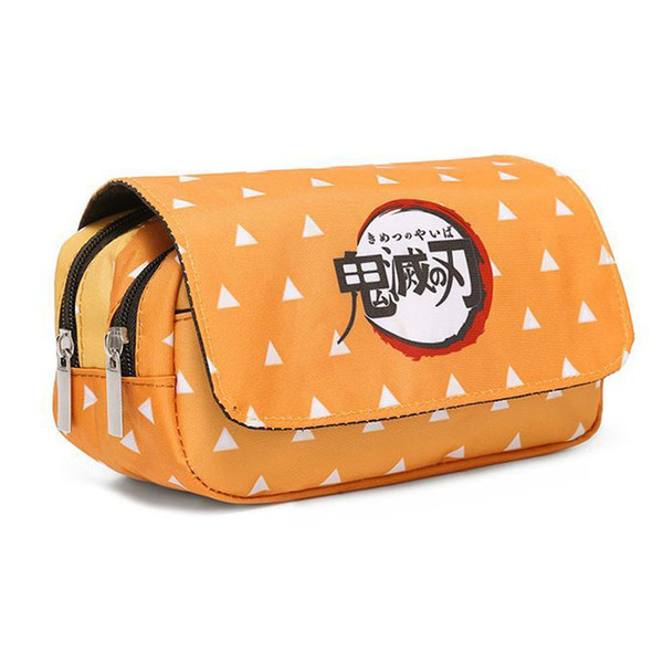 Pencil Case Large Capacity Cartoon Anime Pencil Case Double Layer Canvas Pencil Bag Gift for Girls Boys Painting Lovers