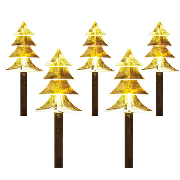 Christmas Tree LED Pathway Lights Outdoor Landscape Lights Waterproof Garden Spotlights for Christmas Party Wedding Festival