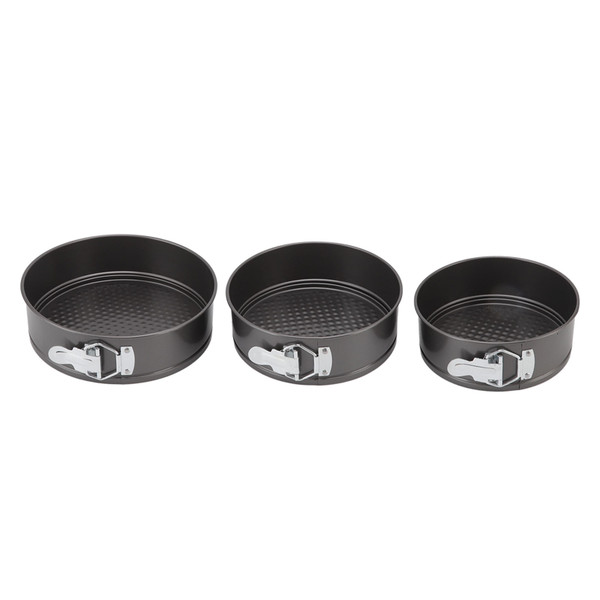 3Pcs Cake Pan Set Prevent Sticking Round Springform Pan with Removable Bottom Baking Tool for Cheesecake Pizza Bread 22/24/26
