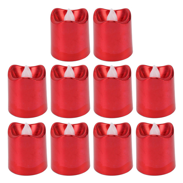 12Pcs Red LED Candle Lamp Warm Light Flameless Electronic LED Candle Light for Christmas Festival Birthday Party Wedding