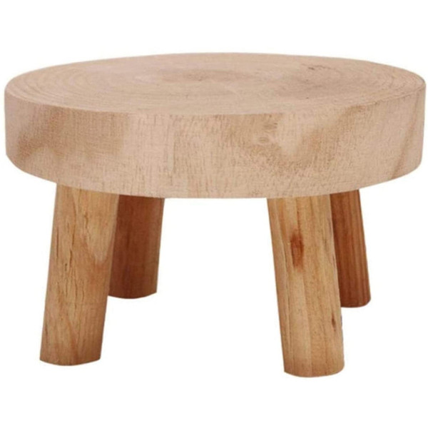 Indoor Plant Stand  Wood Mini Flowerpot Stand  Wood Stool Wooden Flowerpot Holder