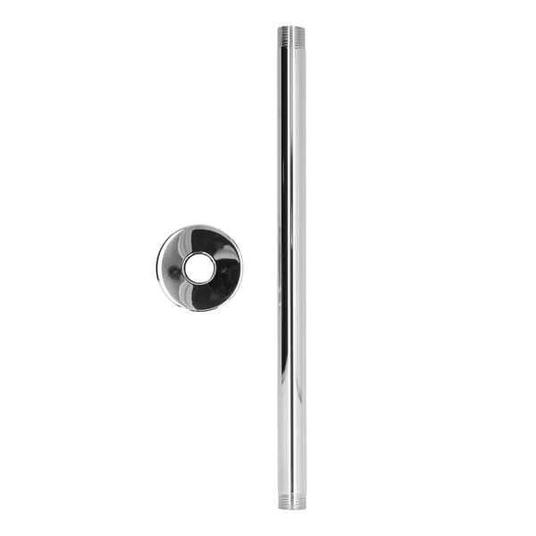 NPT 20mm Shower Extension Arm Stainless Steel Ceiling Shower Head Riser Bathroom Accessories30.5cm / 12in Electroplating