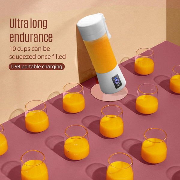 Portable Blender for Shakes and Smoothies Personal Size Single Serve Travel Fruit Juicer Mixer Cup with Rechargeable 2000mAh USB Rechargeable Battery  Small Electric Individual Mini Blender for Juice Milk
