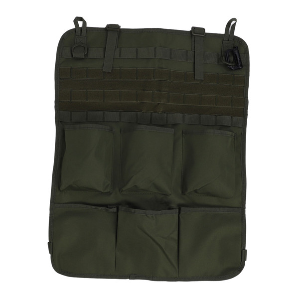 Car Back Seat Storage Bag Multifunctional Nylon Lightweight Optimizing Space Car Backseat Storage Pockets for Travel OD Green