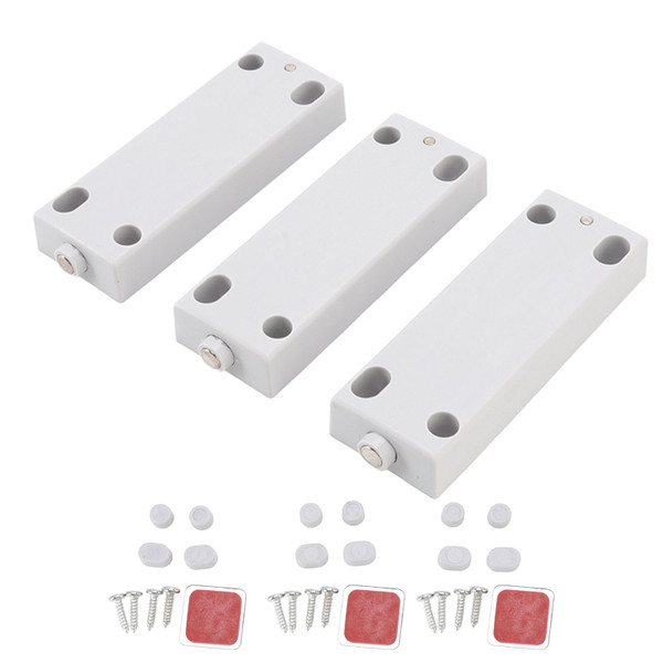 3pcs Magnetic Touch Push Open Latch Adjustable Drawer Wardrobe Magnetic Push Catch for 2.5m Cabinet Door 30‑50N