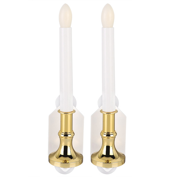 2Pcs Solar Power Candle Lamp Outdoor Flameless Candle Lamp Home Decoration Landscape Lights