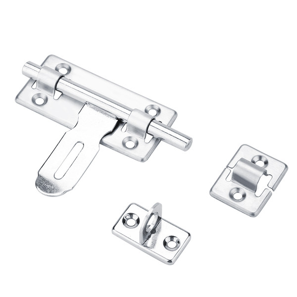1Pc 4inch Stainless Steel Security Home Door Bolt Padlock Sliding Barrel Bolts Window Lock