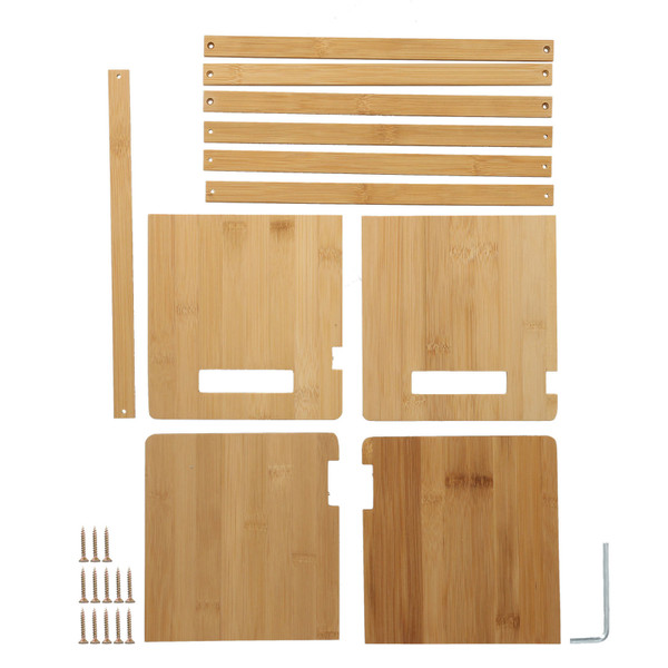 Expandable Bookshelf Bamboo Bookcase Desk Storage Rack Desk Organizer for Office Living Room