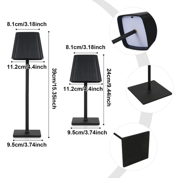 Neoglint LED Table Lamp Modern LED Desk Lamp with Touch Control Dimmable Night Light with 3 Color Temperatures for Living Room Bedroom Study Office