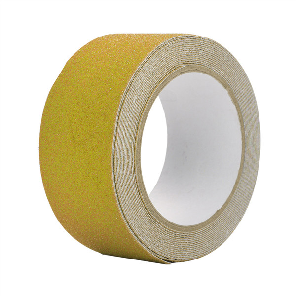 Colorful 5M*5cm PVC NOn Slip Anti Skid Adhesive Tape for Stair Step Floor Safety Decor (Yellow)