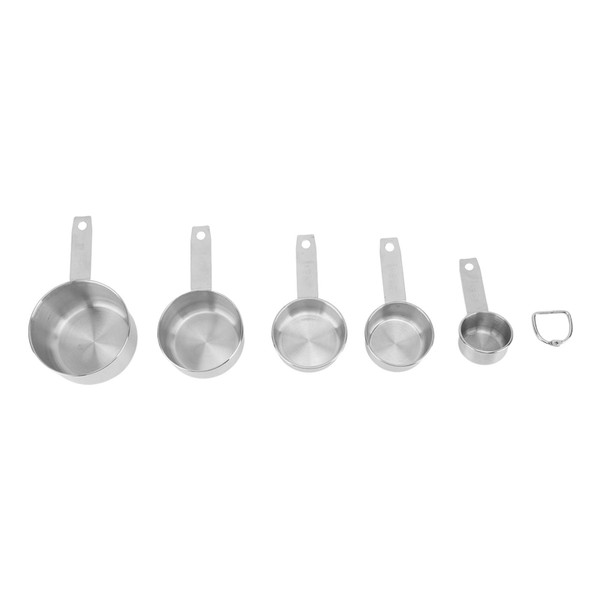 5PCS Measuring Cups Set Stainless Steel Measuring Cup Kit Easy to Clean Stackable Kitchen Gadgets for Baking Cooking