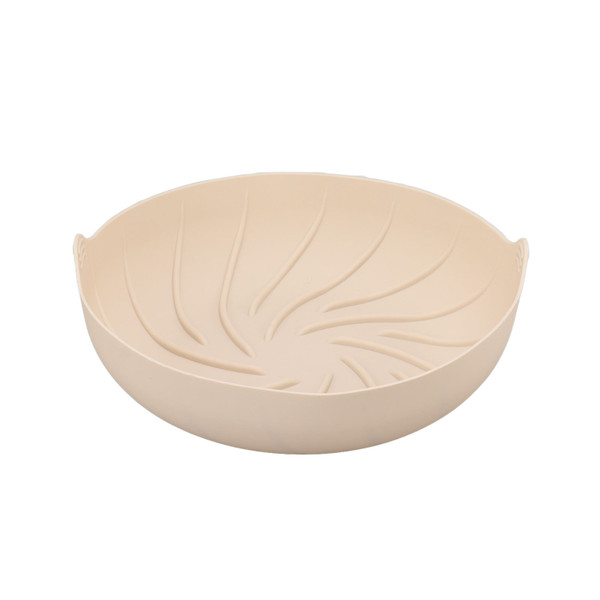 Fryer Silicone Liner Heat Resistant Silicone Fryer Liner Basket Reusable Round Fryers Silicone Pot for Home Kitchen Milky White