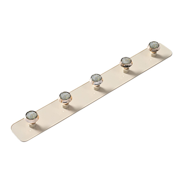 Wall Mounted Round Hook 5 Hooks Multifunction Self Adhesive Wall Hanging Rack for Bathroom Kitchen Bedroom