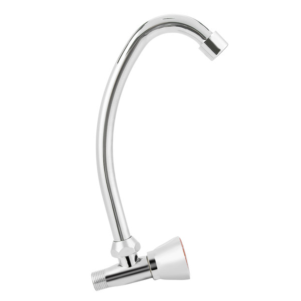 G1/2in Zinc Alloy Wall Mounted Single Hole Sink Cold Tap Basin Faucet Tap Bathroom Kitchen