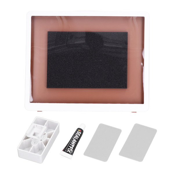 Shower Phone Tablet Holder Waterproof Touch Screen Wall Mount Storage Box Shower Case for Home BathroomTablet Stand (rotating Type, White)