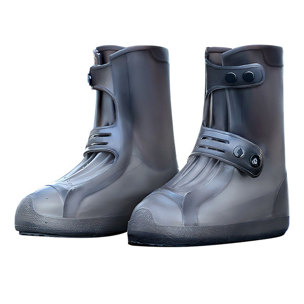 Waterproof Rain Boots Cover Silicone Comfortable Prevent Slip Thickened Outdoor Rain Shoe Covers for Men Women Fishing Hunting Tawny, Middle Tube Size 40‑42