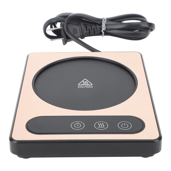 Coffee Cup Heater 36W Touch Control 12h Timing Smart Coffee Mug Heater for Coffee Beverage Milk Tea Hot Chocolate Gold US Plug 110V