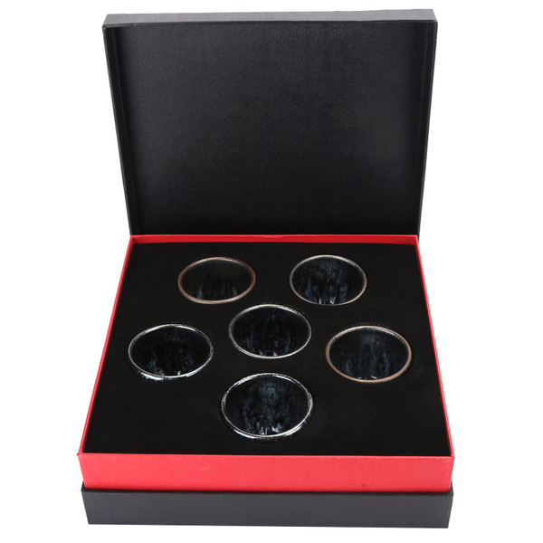 6Pcs/Set Tea Cups Ceramic Cups Kung Fu Teaware Drinkware Accessory for Home DecorationFlower Type