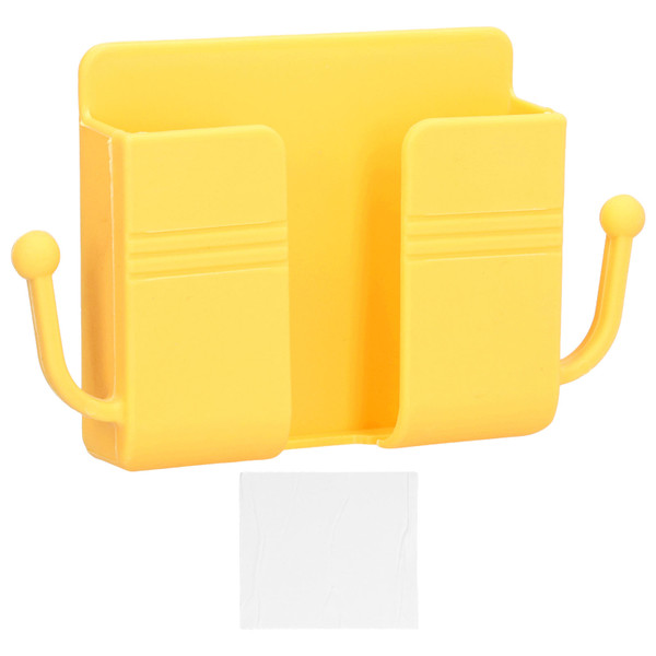 Wall Mounted Storage Box Multifunctional Phone Charging Wall Mount Holder for Bed Bathroom Kitchen OfficeYellow