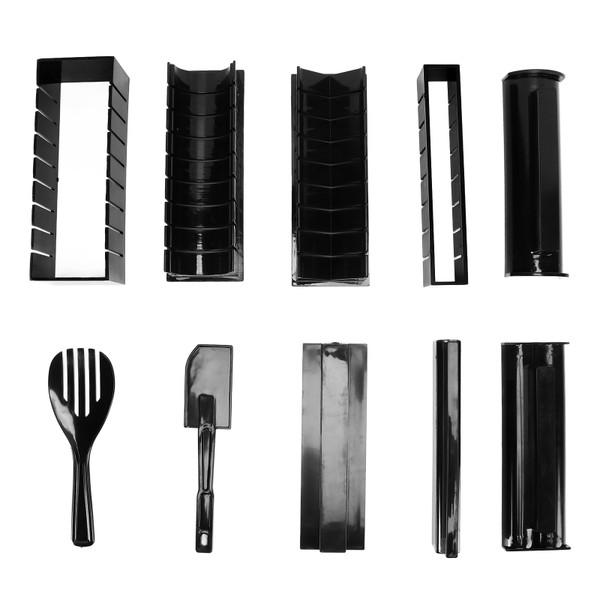 10Pcs DIY Mold Sushi Mold with Sushi Rice Ball Mold Seaweed Rice Multifunction Maker