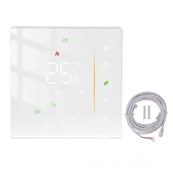 Household Floor Thermostat WiFi Intelligent Thermostatic Switch Programmable Room Temperature Controller for Tuya 95‑240V White