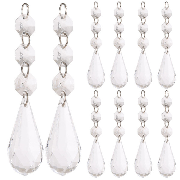 DIY Transparent Acrylic Ball Bead Hanging Pendant Decoration Ornament Accessory (F)