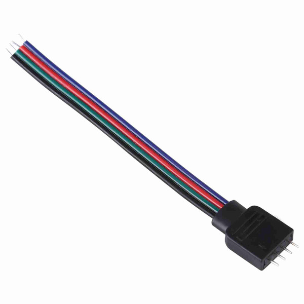 20pcs 4 Pin Cable Connector Wires for 5050/3528/3014 RGB LED Strip Lights 10cm Length Male