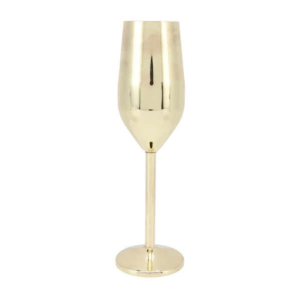 Wine Goblet Stainless Steel Beautiful Elegant Metal Champagne Goblet for Dinners Parties Gold