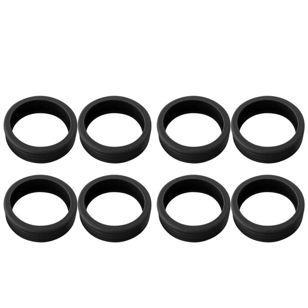 8PCS Luggage Suitcase Wheels Covers Noise Canceling Shock Absorbing Trolley Case Silicone Caster Protection Cover Black