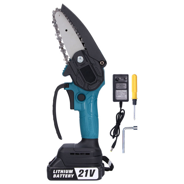 Charging Chainsaw Brushless Motor Cutting Trees Household Pruning 4 Inch Electric Saw MT Battery Interface