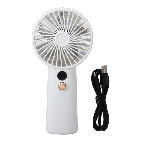 Portable Handheld Fan 100 Speeds Adjustable Powerful Wind USB Rechargeable Mini Desk Personal Fan for Home Camping Office Outdoor Sports White