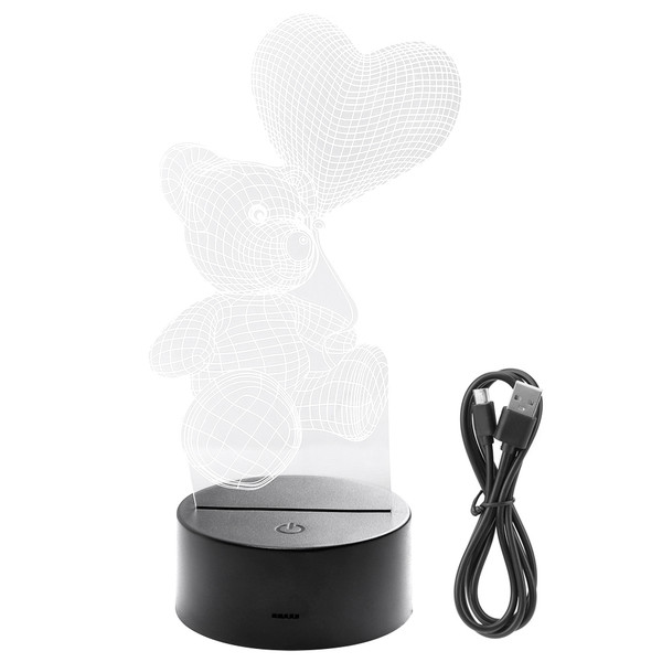 LED 3D Night Light Decorative Desk Lamp for Kid Room Bedroom Xmas Birthday Gifts