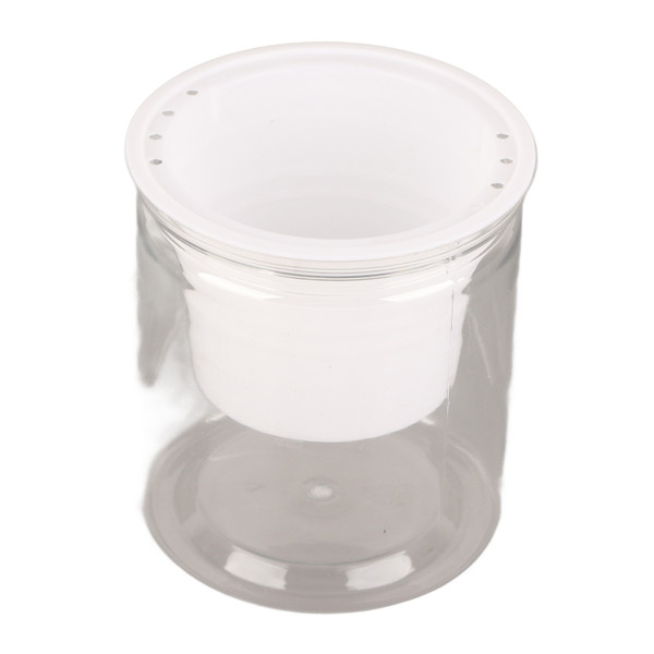 Automatic Water Absorbing Transparent Pot Creative Round Office Desktop Green Plant Hydroponic Plastic Flower Pots