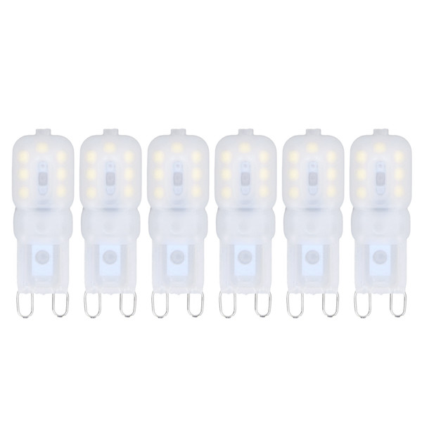 6Pcs G9 LED Light Bulbs Dimmable 3W Energy Saving 360 Degree Light Light Bulb for Ceiling Lamps and Pendant Lamps White Light 110-140V