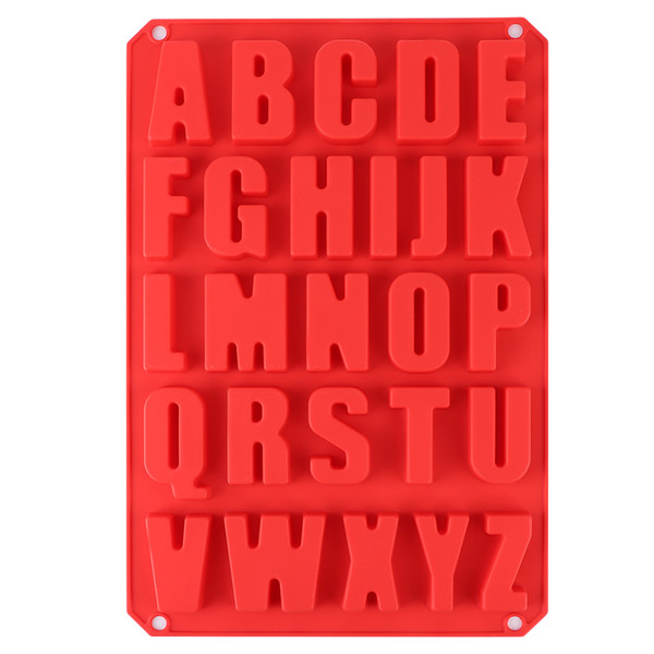 DIY Rectangular Alphabet Silicone Cake Mold Non-Stick Ice Tray Kitchen Baking Tool for Bakery