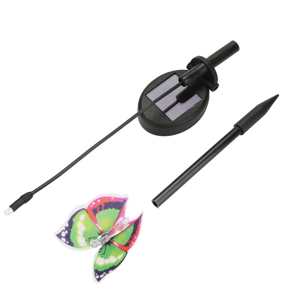 Waterproof Solar Powered Light Control Yard LED Butterfly Multicolor Garden Lawn Lamp (Green)