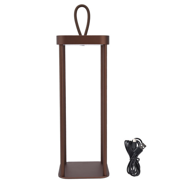 Lantern USB Charging 2 Level Dimming Long Battery Life LED Lamp Beads Camping LightsBrown