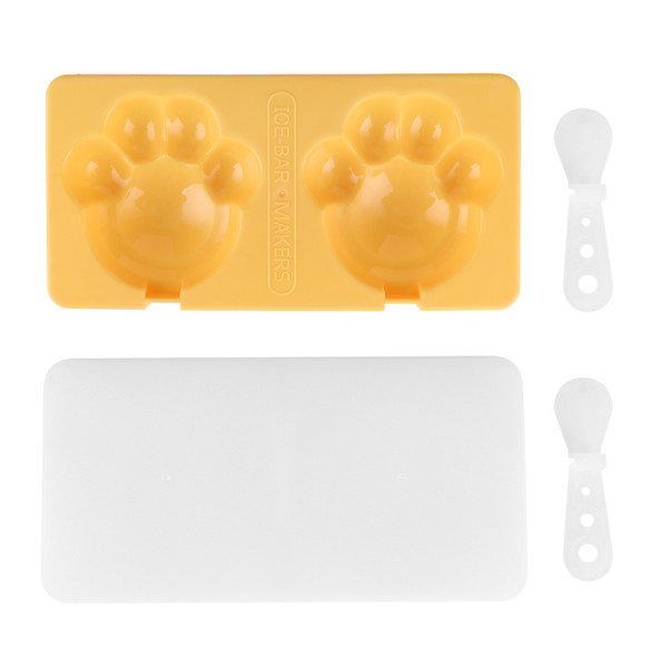 DIY Ice Cream Mold Maker Cake Chocolate Moulds with Sticks for Toddler Kid Adult Kitchen ToolYellow