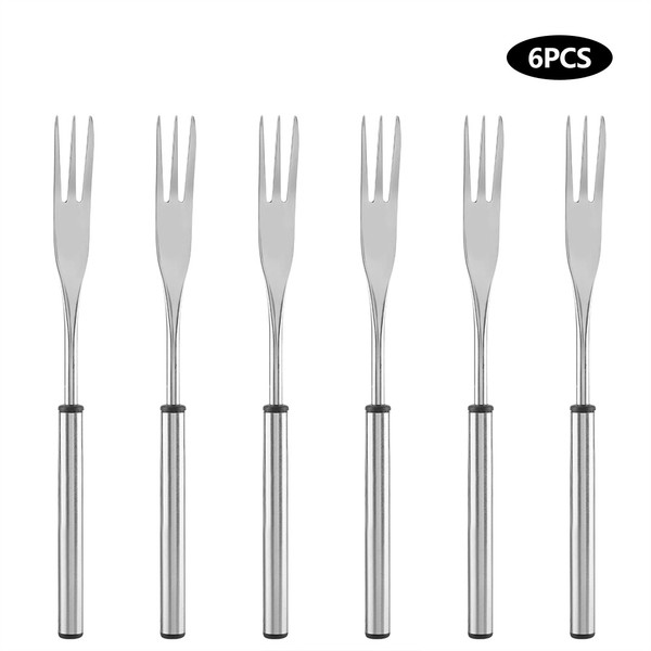 6Pcs Stainless Steel Hot Pot Fork Outdoor Picnic BBQ Grilling Skewer