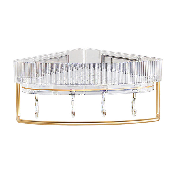 Wall Basket Shelf Corner Clear Corner Triangular Storage Rack Bathroom Wall Mounted Basket for Housheold