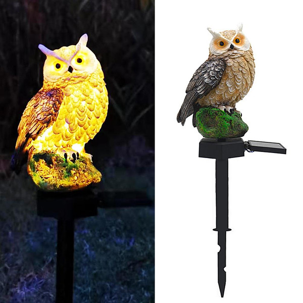 Owl Solar LED Lights Waterproof Garden Decorative with Stake for Outdoor Yard Pathway Outside Patio Lawn Decor