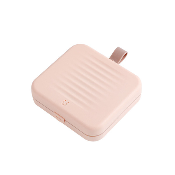 Magnetic Suction Sewing Box Portable Small Double Layer Magnetic Sewing Box Kit for Home Dormitory Travel Pink